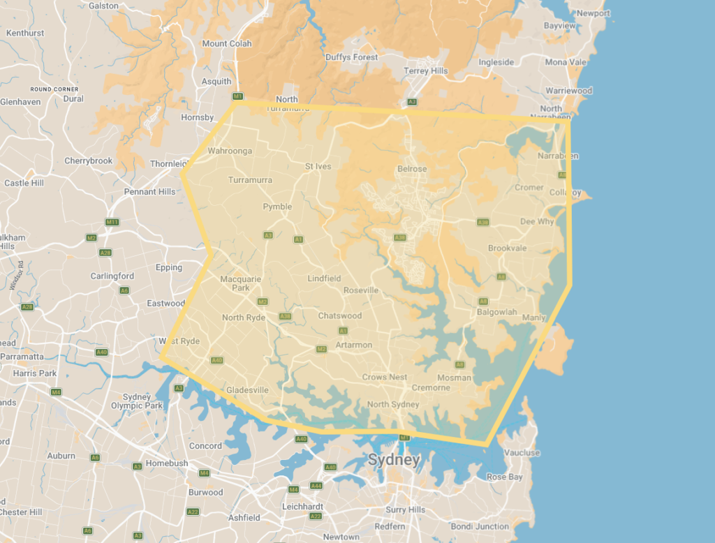 Updated Pawtty Patrol Service Area Map